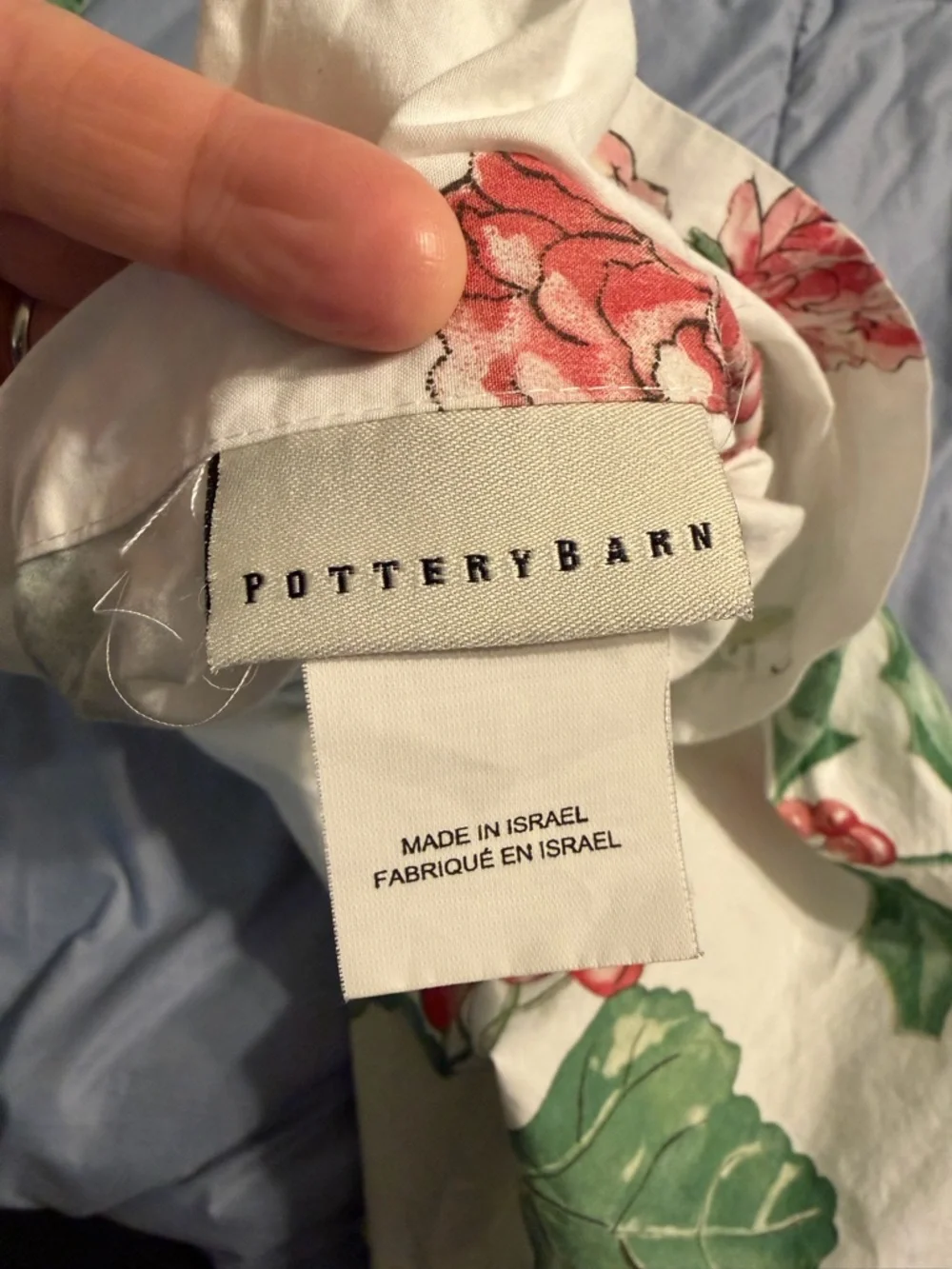 Pottery barn Holly botanical and poinsettia shams and duvet cover